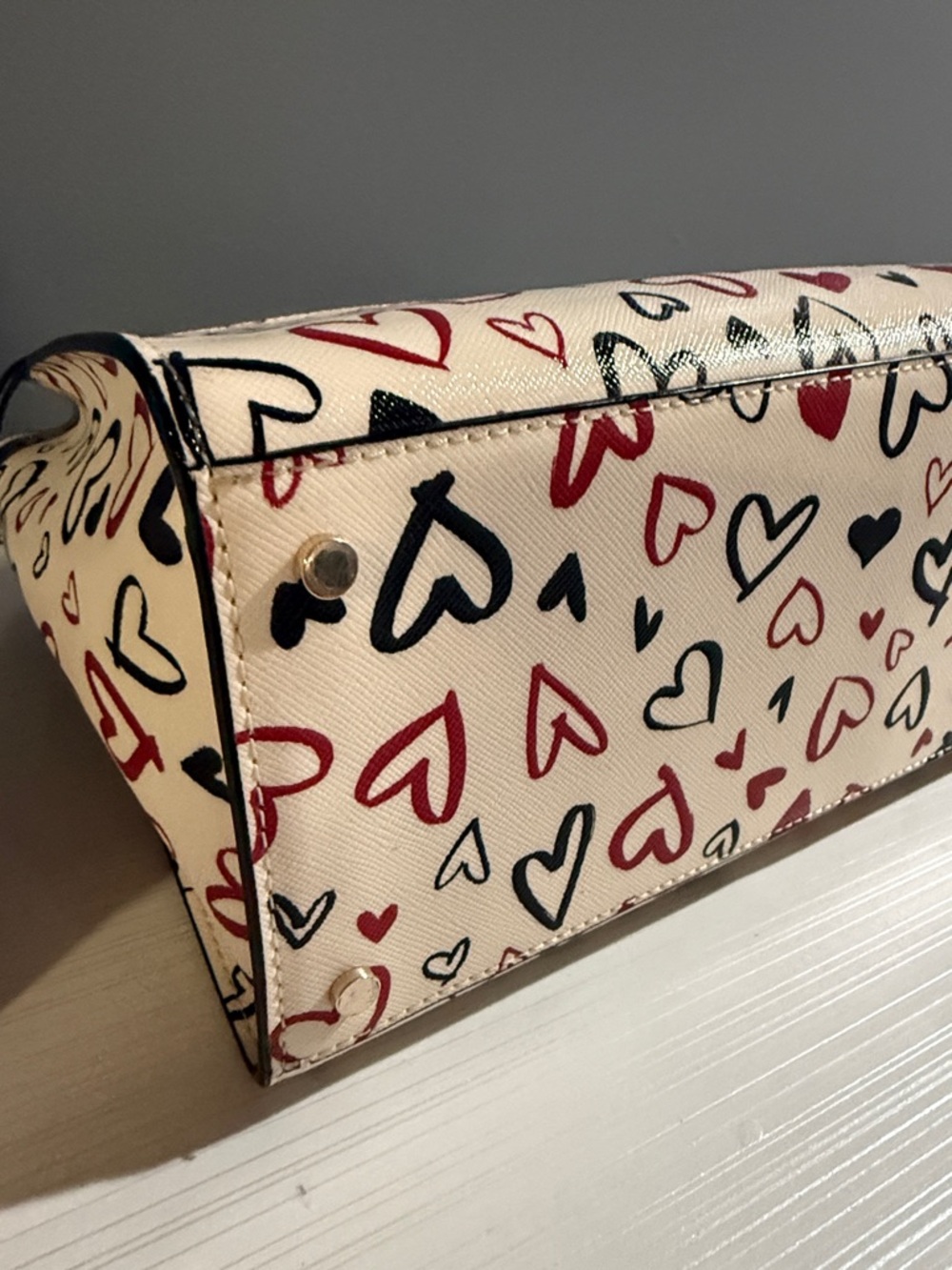 Kate Spade New York Staci Medium Satchel scribble hearts w/matching wallet $520 - Picture 6 of 12